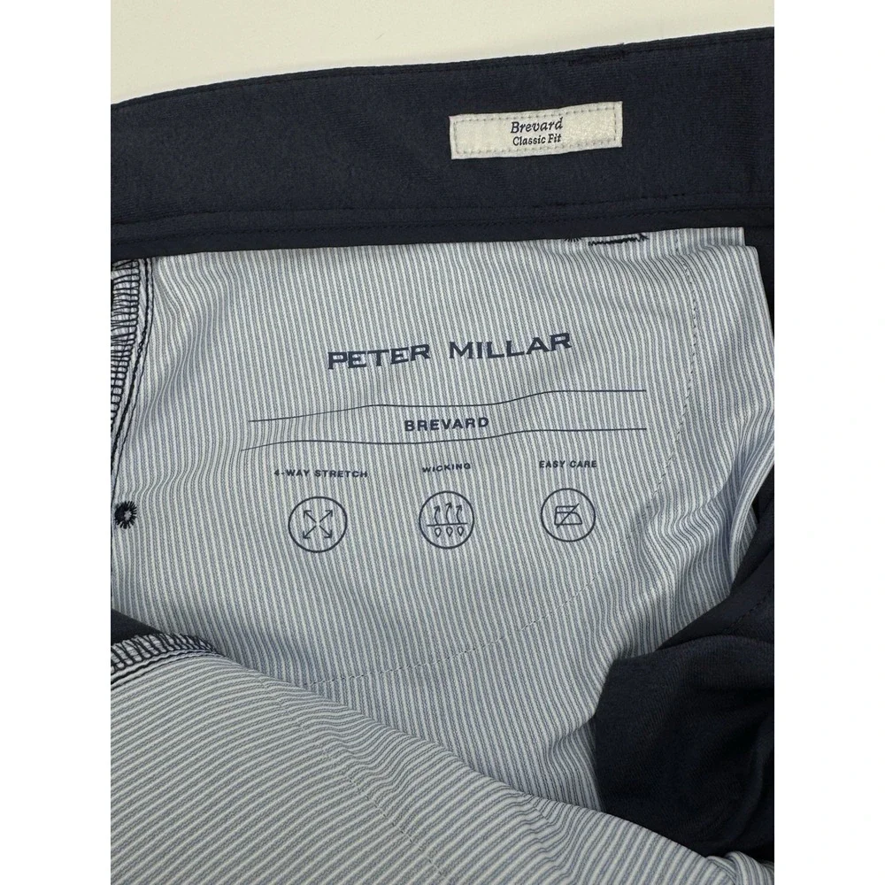 NWT Peter Millar BREVARD Five Pocket Performance‎ Pants Navy Blue 40 X 32 $180